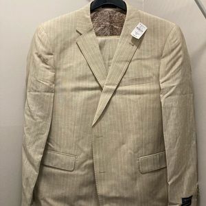 Tan linen suit. NWT